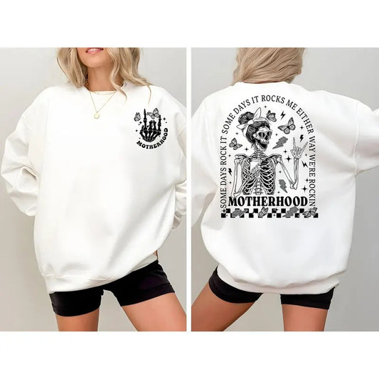 Motherhood Shirt Some Days I Rock It Retro Mama Sweatshirt Rock Mom Funny Mom Tshirt Cute Mom Hoodie Mom Life Shirt Comfort Colors Tee TK43GN
