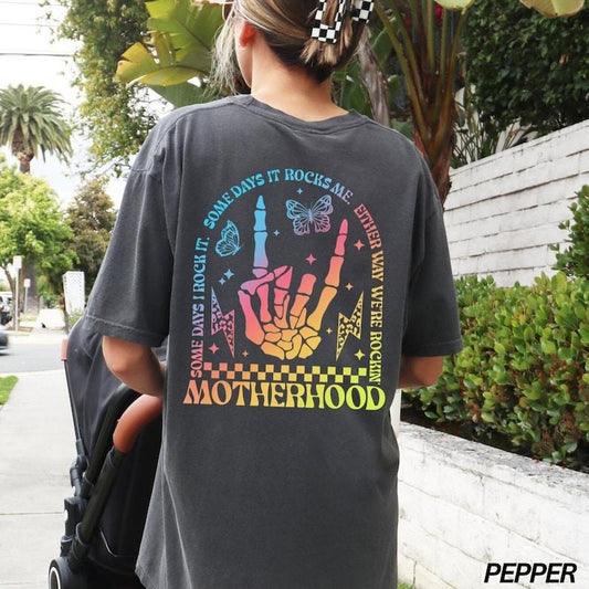 Motherhood Shirt, Sometimes I Rock It, Double Printed Shirt, Mom Life Shirt, Funny Mama Shirt, Rock Mom, Mothers Day Gift, Trendy  T-shirt, sweater and Hoodie Cotton