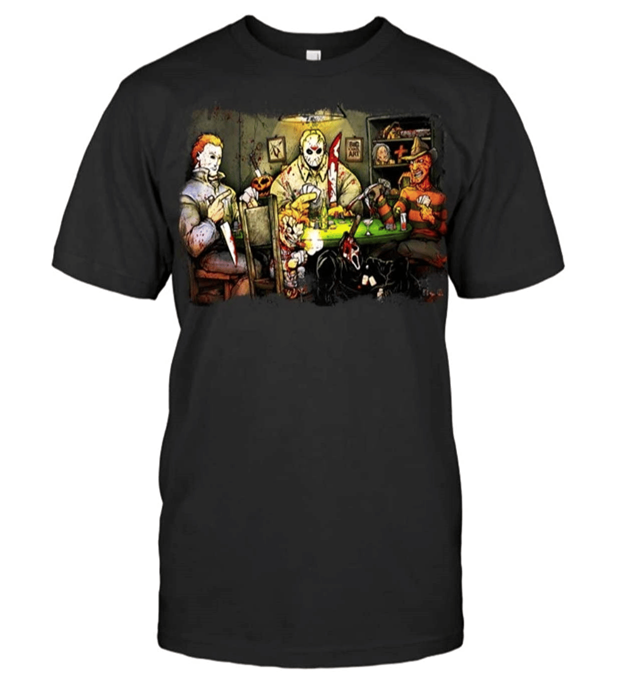 Slashers Playing Poker T-Shirt Hoodie, Sweatshirt | CoreVibeTees.com