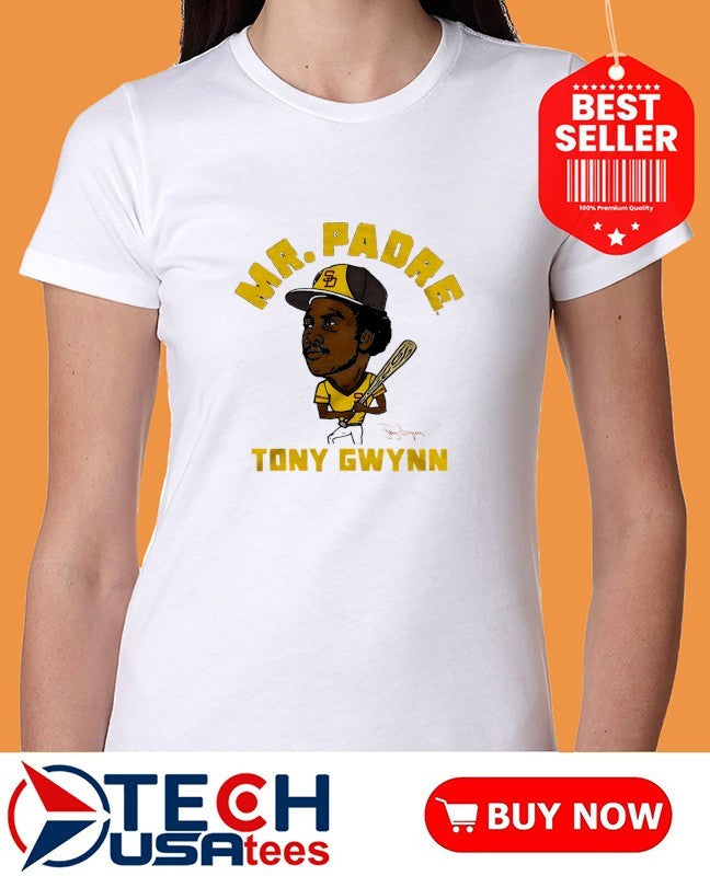 Mr. Padre Tony Gwynn superstar caricature signature shirt