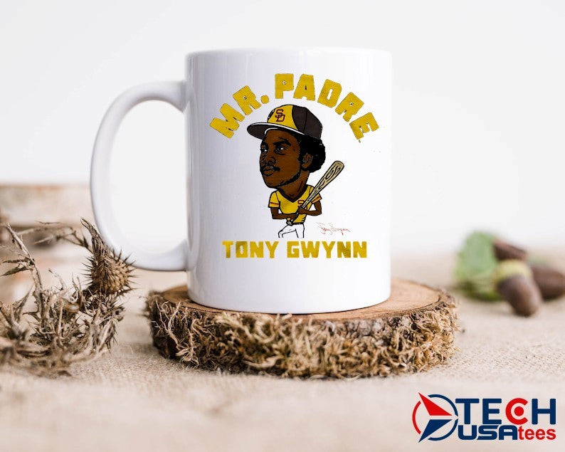 Mr. Padre Tony Gwynn superstar caricature signature shirt