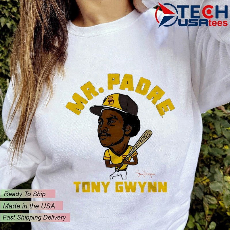 Mr. Padre Tony Gwynn superstar caricature signature shirt