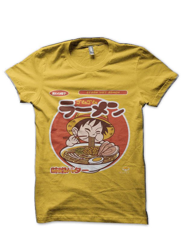Mugiwara Ramen Yellow Half Sleeve T-Shirt Hoodie, Sweatshirt | CoreVibeTees.com