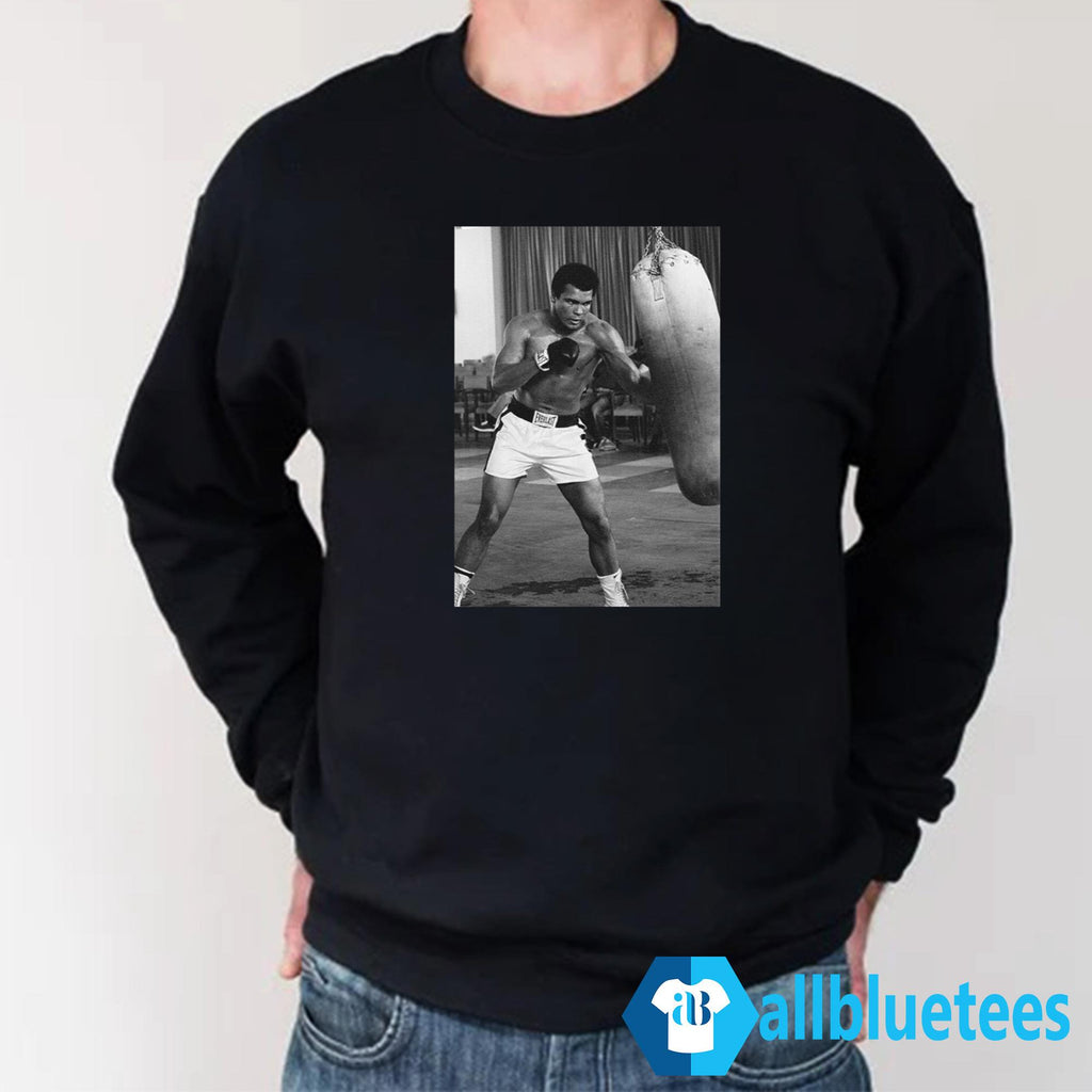 Muhammad Ali 60s Training Boxing Punches On Punching Bag Shirt