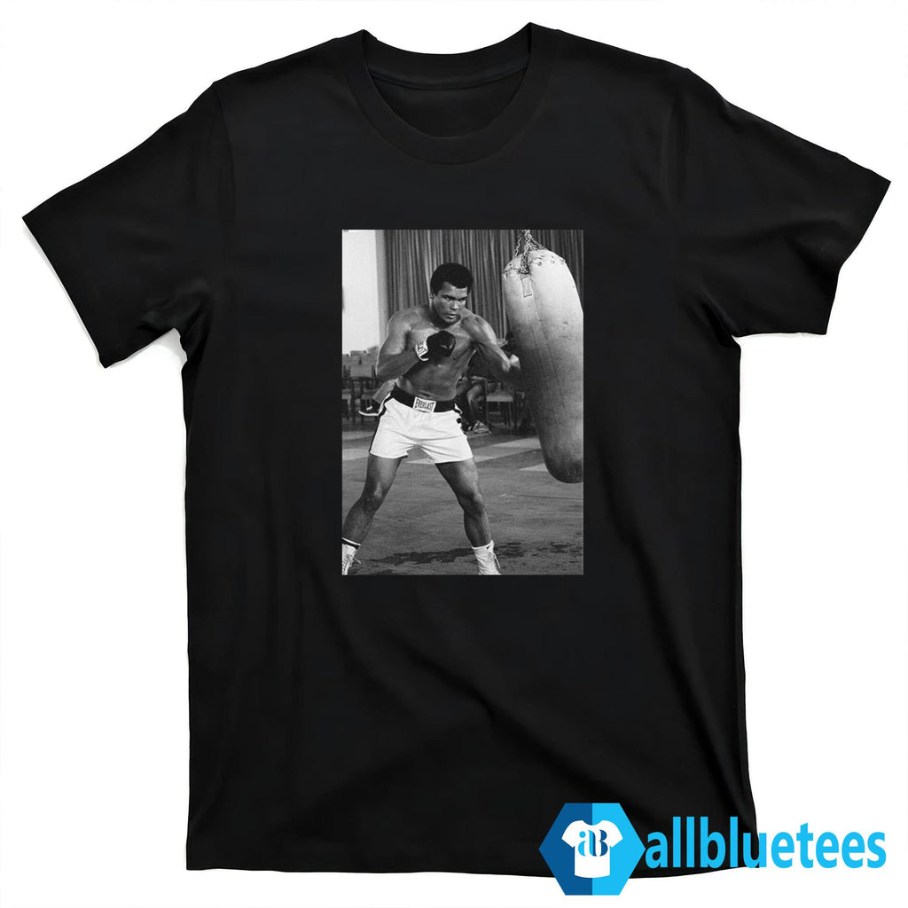 Muhammad Ali 60s Training Boxing Punches On Punching Bag Shirt