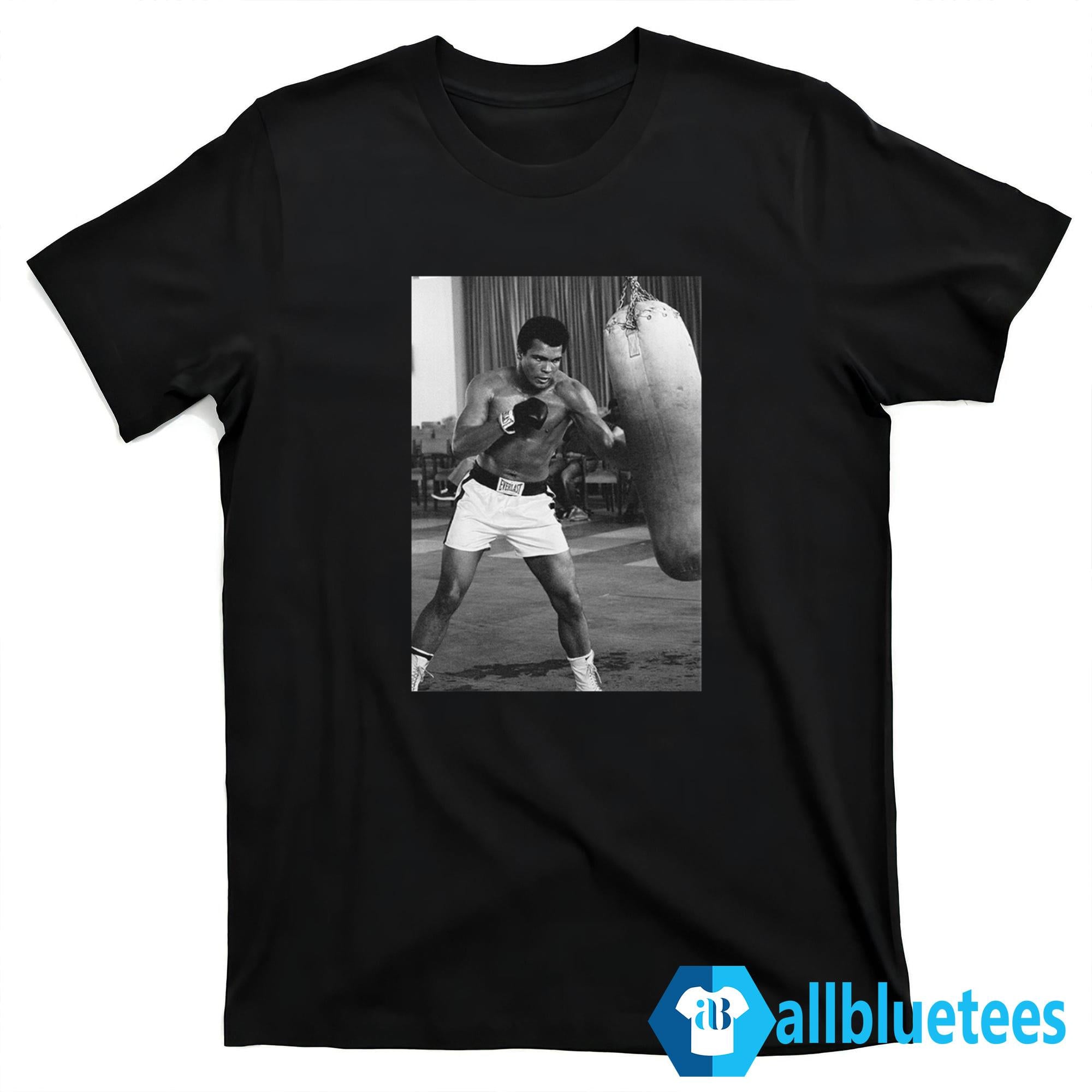 Muhammad Ali 60s Training Boxing Punches On Punching Bag Shirt