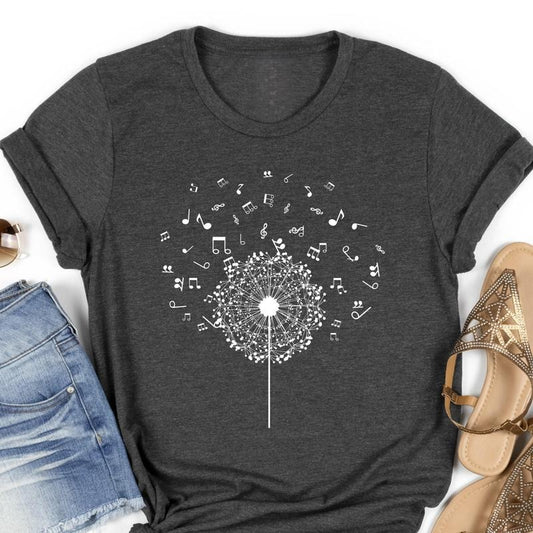 Music Notes Shirt - Wear Your Love for Music with Style! Top Womenswear