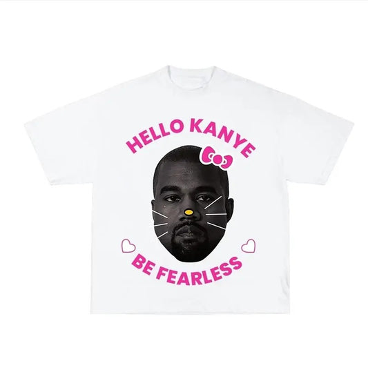 Music Trend Pink Kitty Graphic Tee