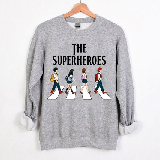 My Hero Academia Sweatshirt and T-Shirt, Anime MHA Sweatshirt, MHA Season 7 Shirts, MHA The SuperHeroes Shirt, Anime Lover Sweater, 2024 Trendy Anime Sweatshirt, Otaku Gift, Asui, Deku, Uraraka, Kirishima, Star and Stripe, UA High Shirts Sweatshirt, Hoodi