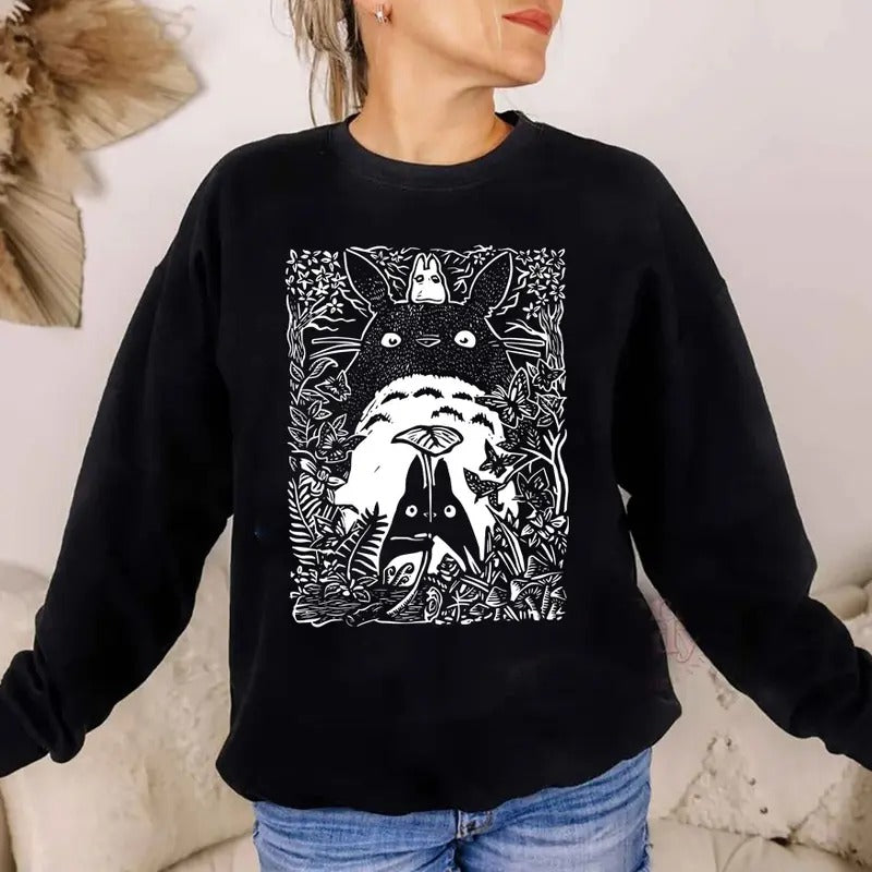 My Neighbour Totoro Tshirt Sweatshirt, Studio Ghibli T-Shirt Sweatshirt, Birthday Gifts Anime Manga Lovers, Studio Ghibli Fans, Catbus Japanese