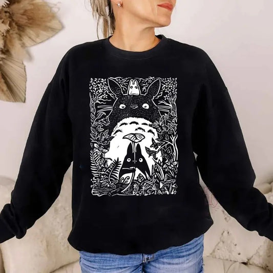 My Neighbour Totoro Tshirt Sweatshirt, Studio Ghibli T-Shirt Sweatshirt, Birthday Gifts Anime Manga Lovers, Studio Ghibli Fans, Catbus Japanese