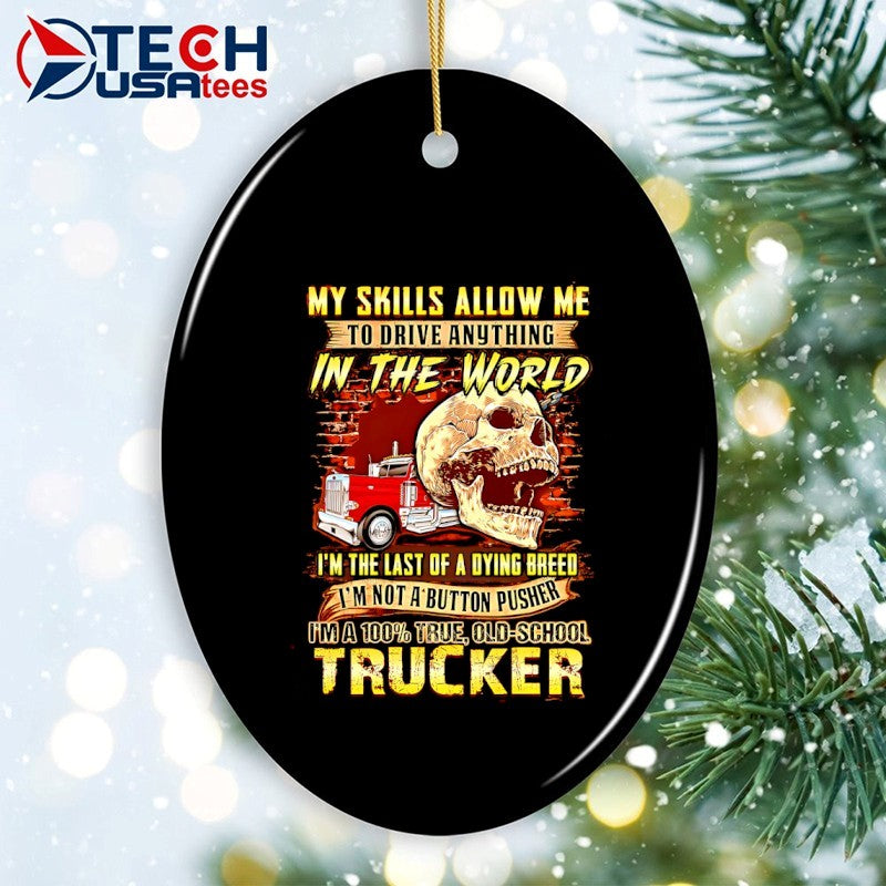 My skills allow me to drive anything in the world skull shirt