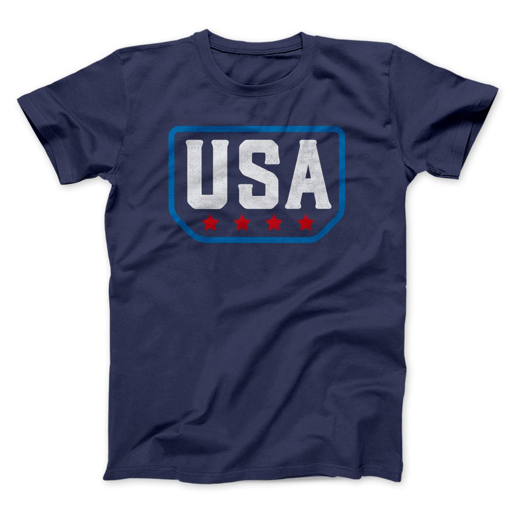 USA Badge Logo Men/Unisex T-Shirt Hoodie, Sweatshirt | CoreVibeTees.com (Image 1)