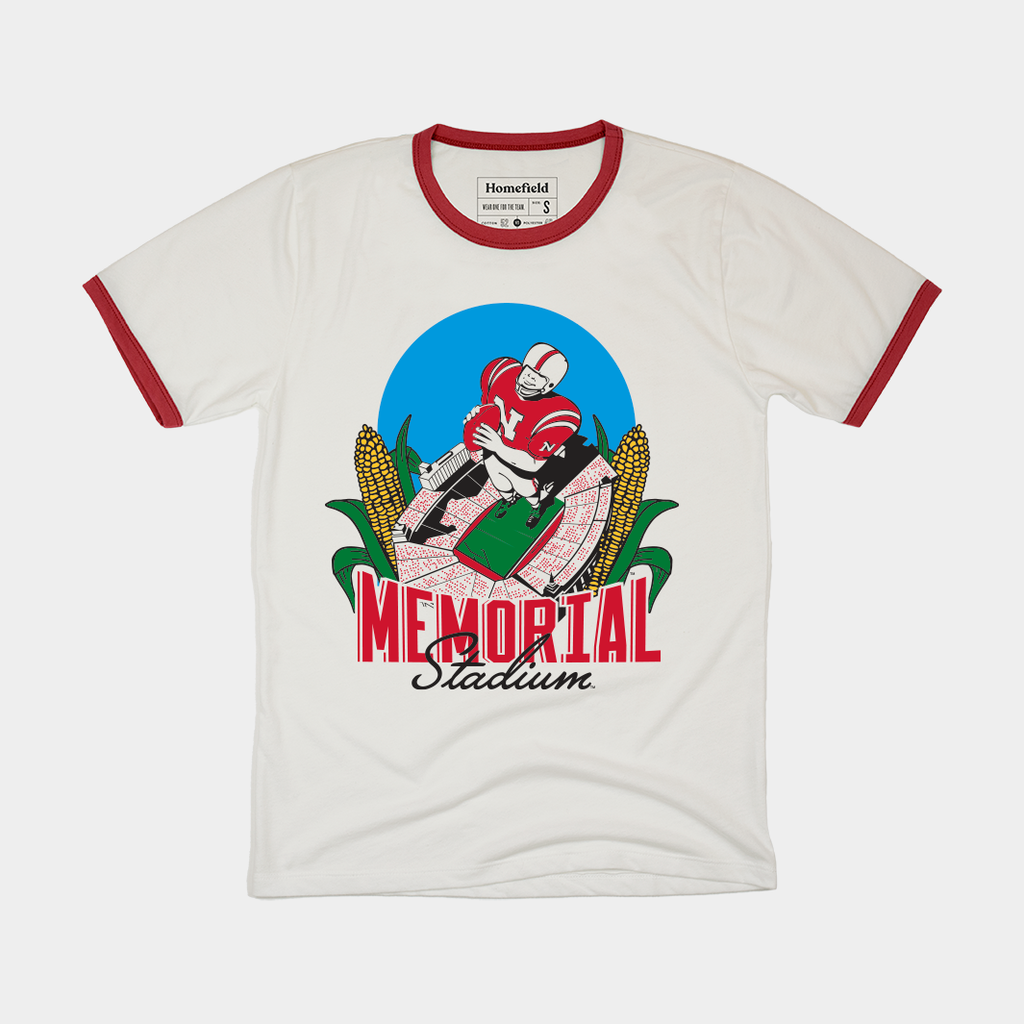 Nebraska Memorial Stadium Centennial Ringer Tee Hoodie, Sweatshirt | CoreVibeTees.com (Image 1)