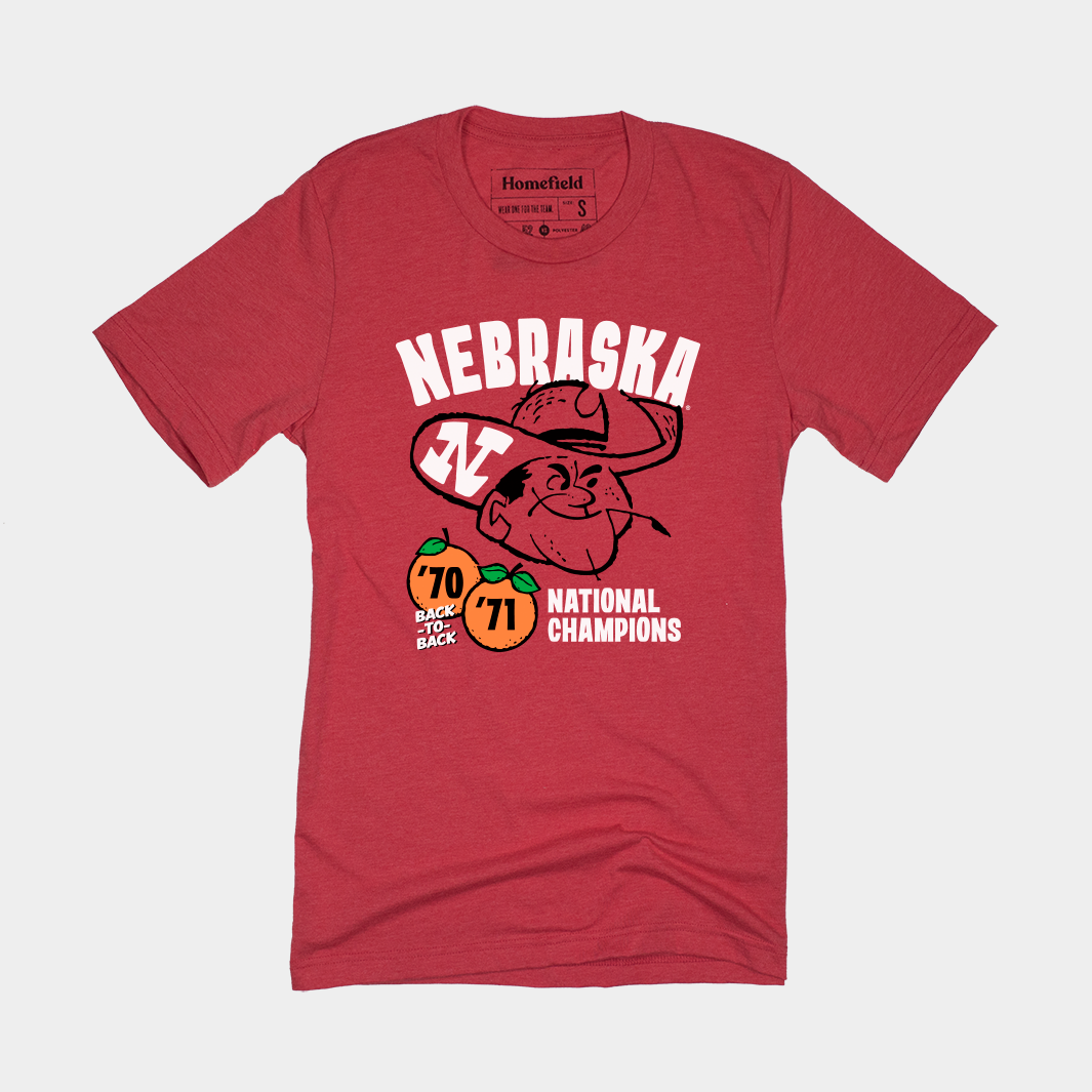 Nebraska 1970-71 National Champs Vintage Tee Hoodie, Sweatshirt | CoreVibeTees.com (Image 1)