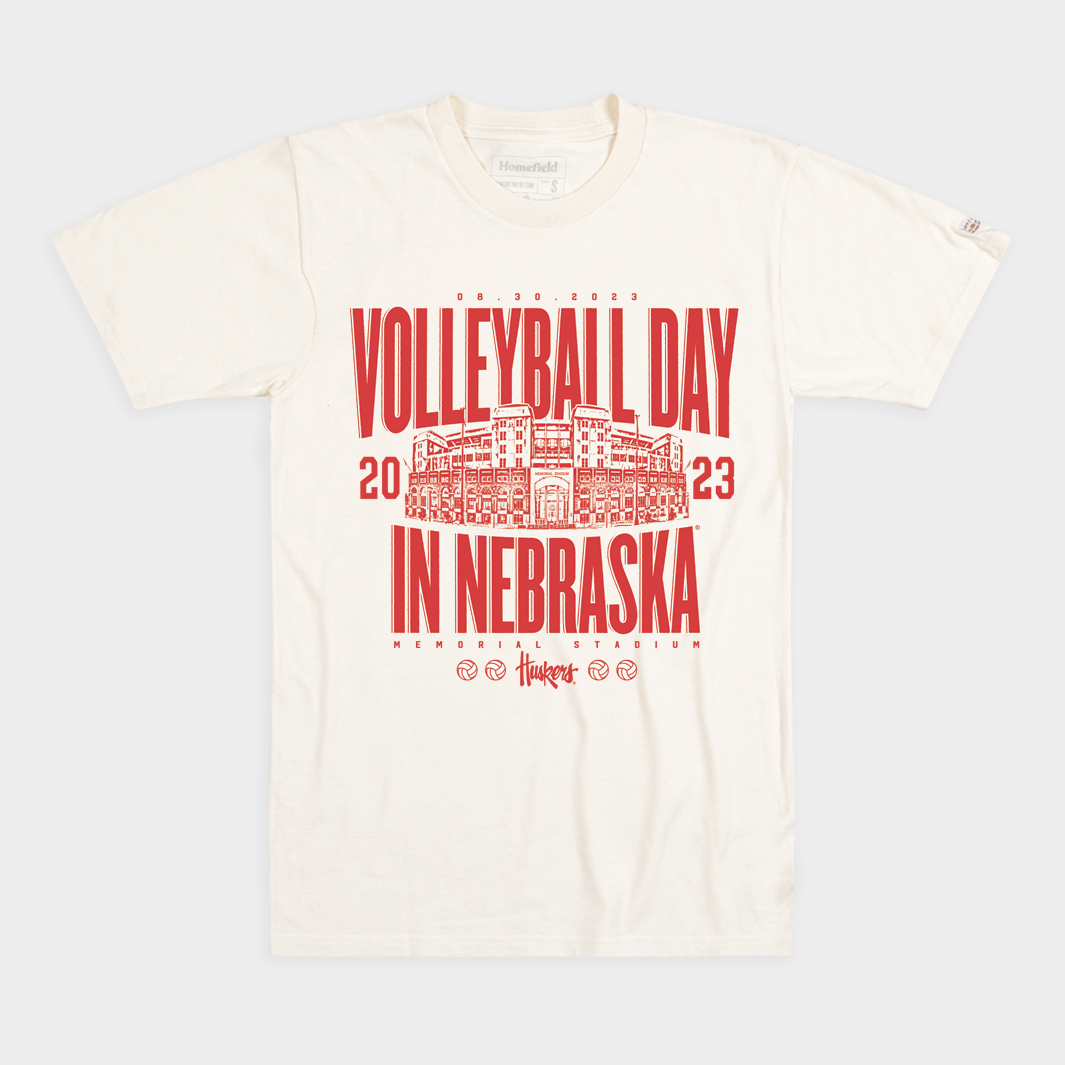 Nebraska Volleyball Day Memorial Stadium Tee Style001 Hoodie, Sweatshirt | CoreVibeTees.com