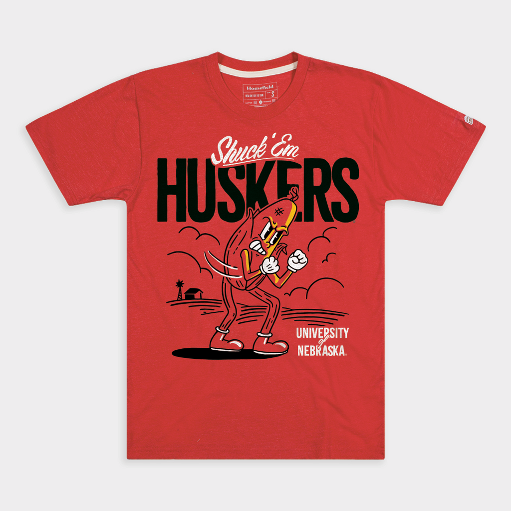 Nebraska "Shuck 'Em Huskers" Tee Hoodie, Sweatshirt | CoreVibeTees.com