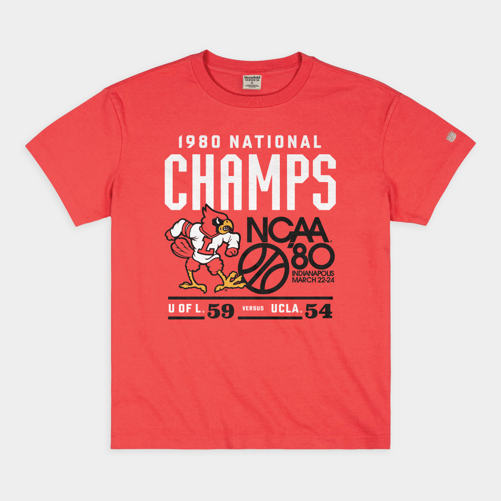Louisville Men's Basketball 1980 NCAA Champs Heavyweight Tee Style001 Hoodie, Sweatshirt | CoreVibeTees.com