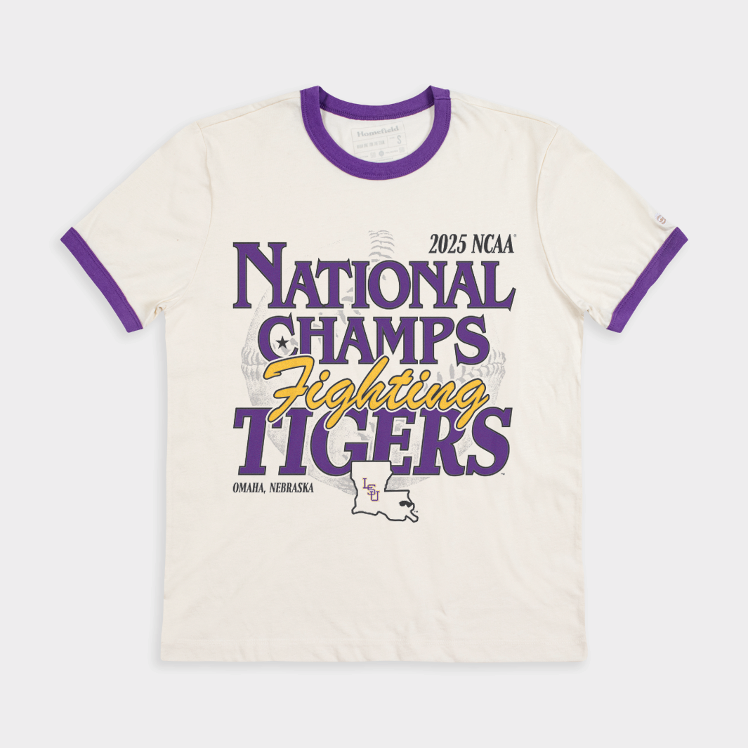 LSU 2025 Baseball National Champs Ringer Tee Style001 Hoodie, Sweatshirt | CoreVibeTees.com
