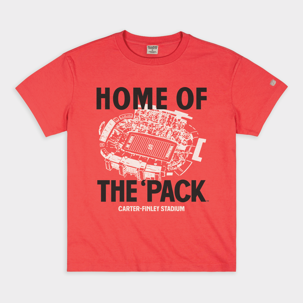 NC State Home of the Pack Vintage Heavyweight Tee Hoodie, Sweatshirt | CoreVibeTees.com (Image 1)
