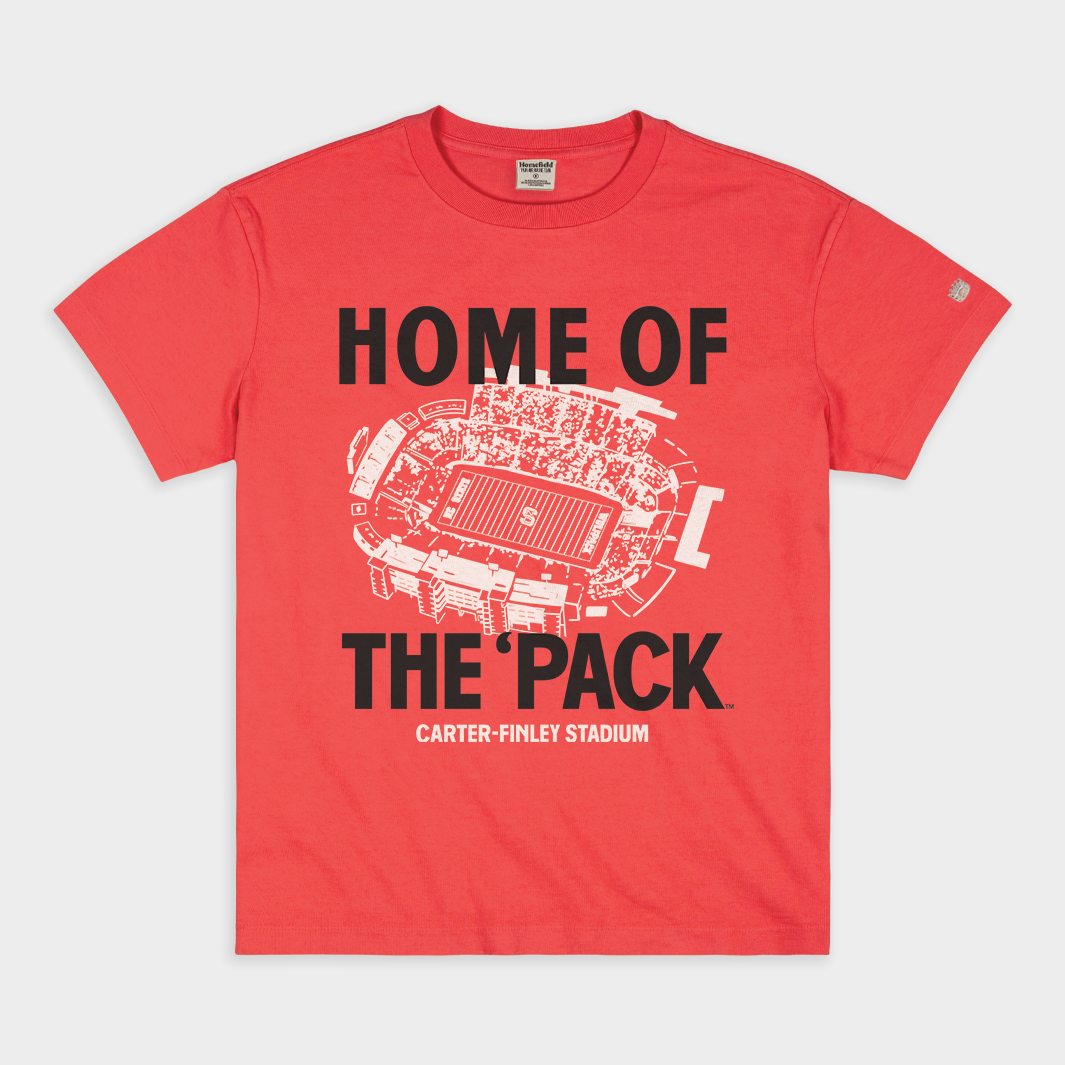 NC State Home of the Pack Vintage Heavyweight Tee Hoodie, Sweatshirt | CoreVibeTees.com (Image 1)