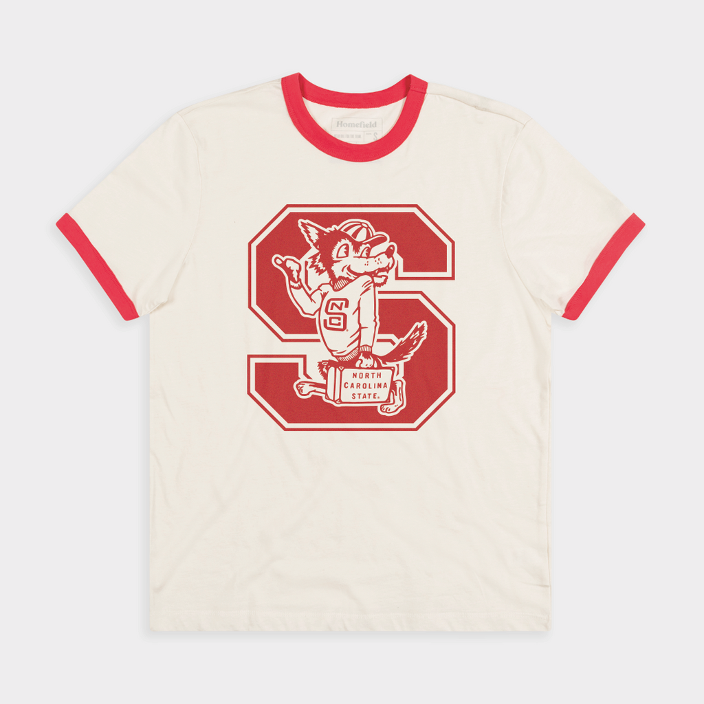 NC State Wolfpack Vintage Wolf Logo Ringer Tee Hoodie, Sweatshirt | CoreVibeTees.com (Image 1)