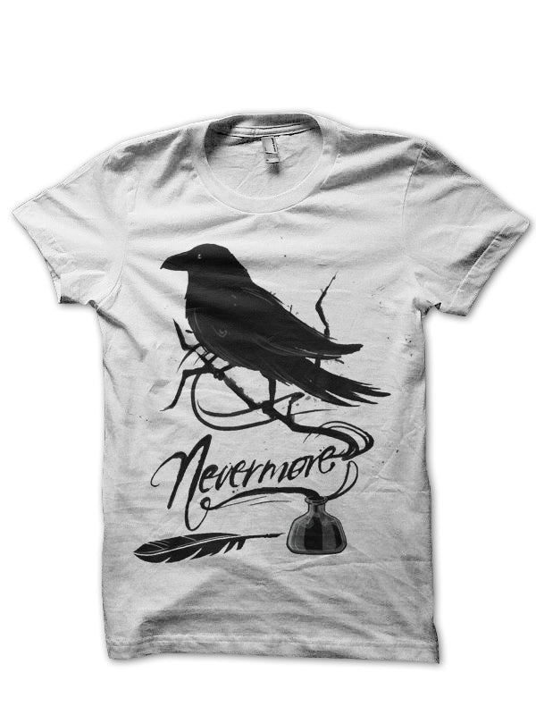 Nevermore White Half Sleeve T-Shirt Hoodie, Sweatshirt | CoreVibeTees.com