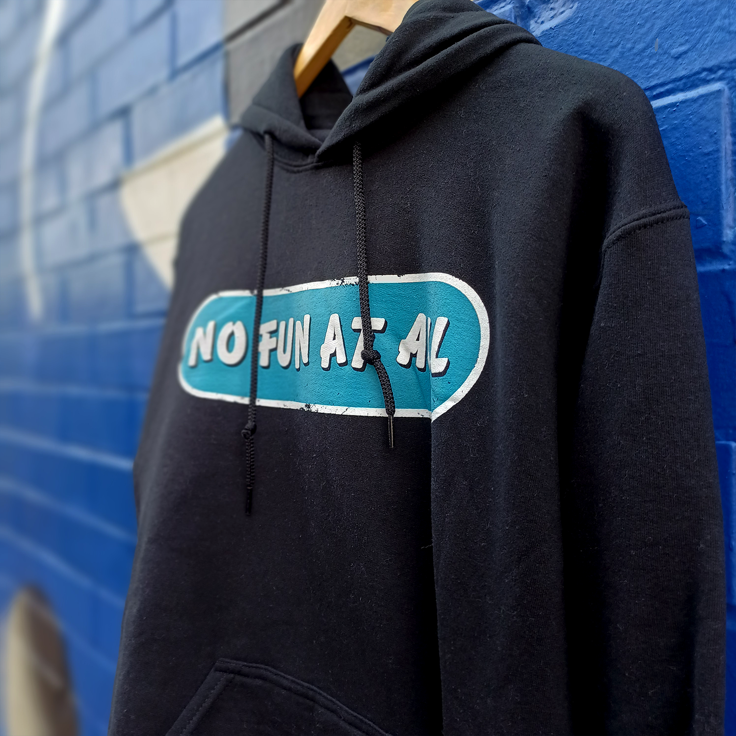 Blue Logo Hoodie (Black) T-Shirts, Sweatshirt | CoreVibeTees.com (Image 2)