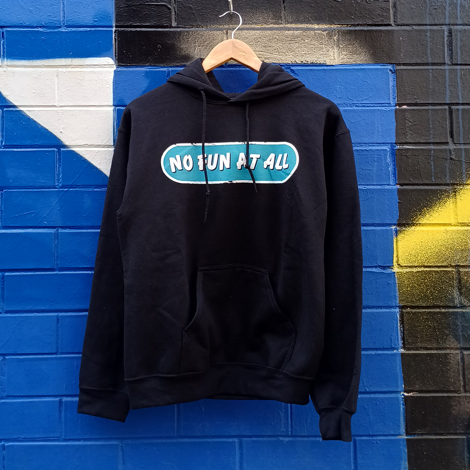 Blue Logo Hoodie (Black) T-Shirts, Sweatshirt | CoreVibeTees.com (Image 3)