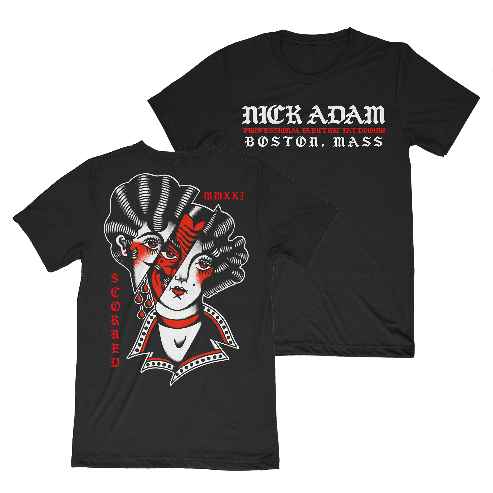 Nick Adam Tattoo - Scorned Shirt Hoodie, Sweatshirt | CoreVibeTees.com (Image 1)