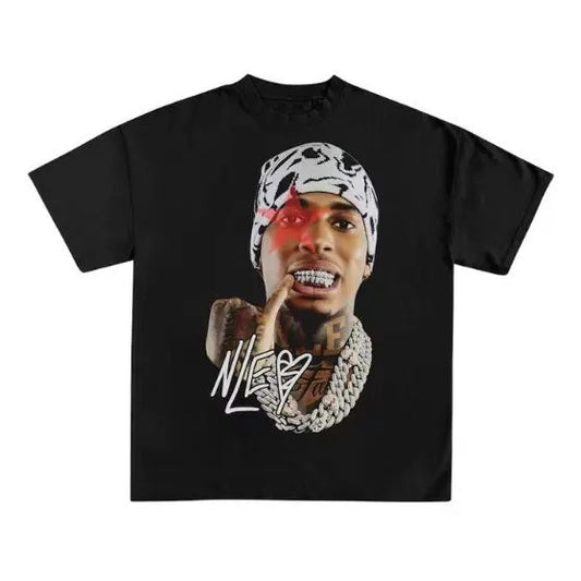 NLEEE Choppaaa t shirt - NLEEE Choppaaa merch - rapper merch - concert tee - Classic Cotton Fabric Menswear - Shirt Graphic Shirt
