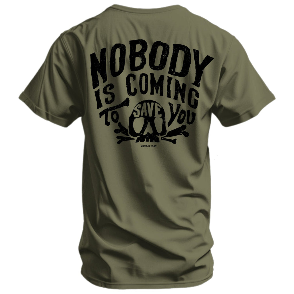 Nobody Is Coming To Save You Skull Men's T-Shirt Hoodie, Sweatshirt | CoreVibeTees.com (Image 5)