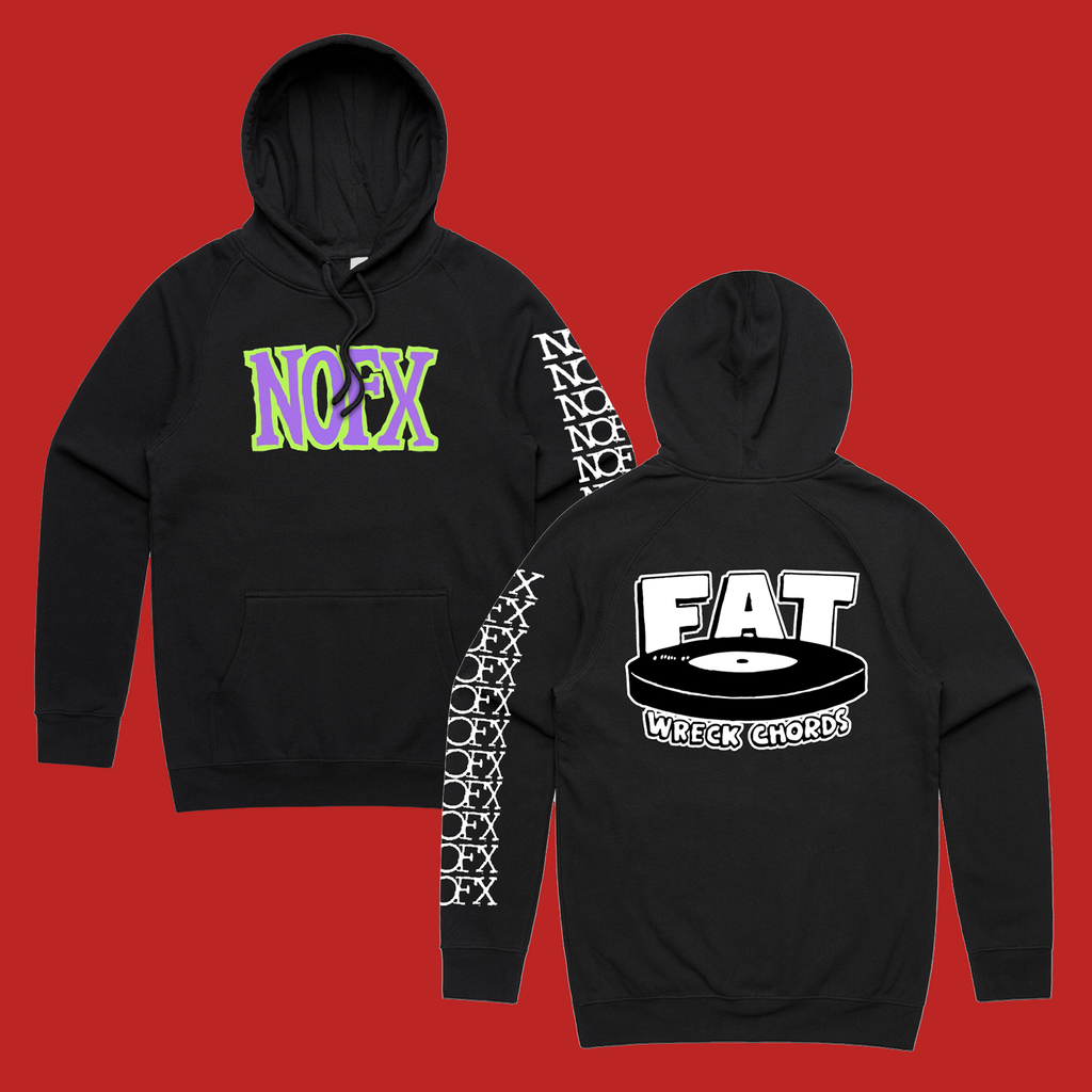 Green/Purple Logo Pullover Hoodie (Black) T-Shirts, Sweatshirt | CoreVibeTees.com (Image 1)