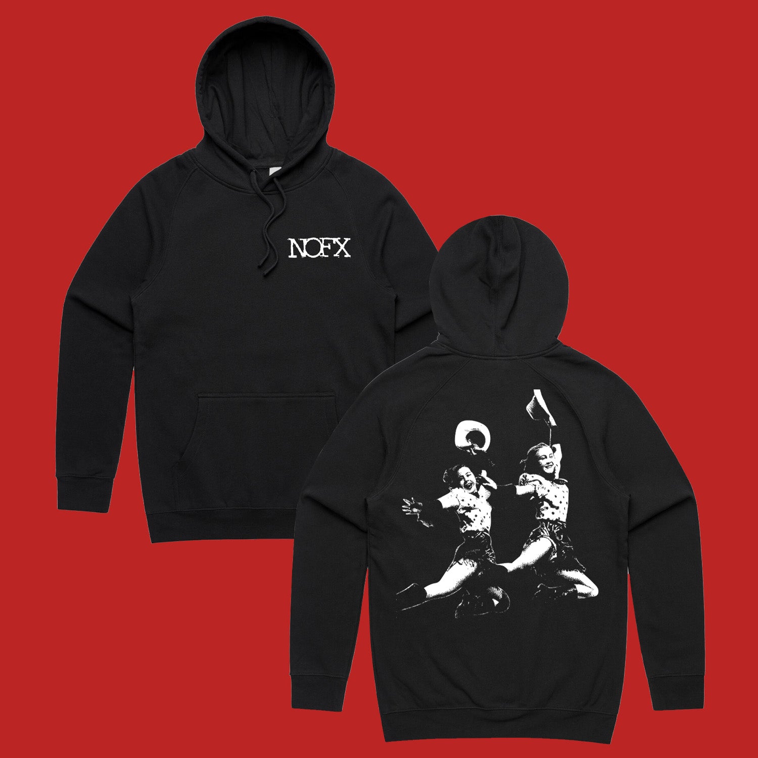 Jumping Girls Hoodie (Black) T-Shirts, Sweatshirt | CoreVibeTees.com (Image 1)