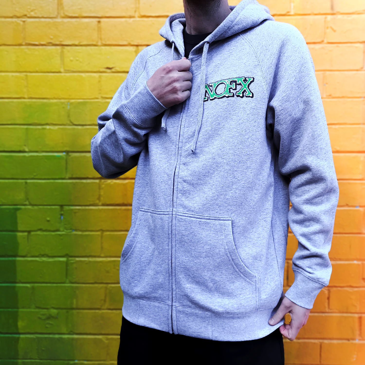 Rat Fink Zip Up Hoodie (Grey Marle) T-Shirts, Sweatshirt | CoreVibeTees.com (Image 2)