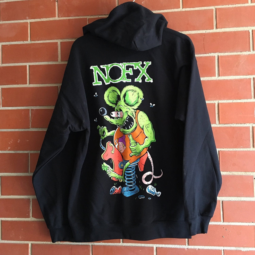 Rat Fink Zip Up Hoodie (Black) T-Shirts, Sweatshirt | CoreVibeTees.com (Image 2)