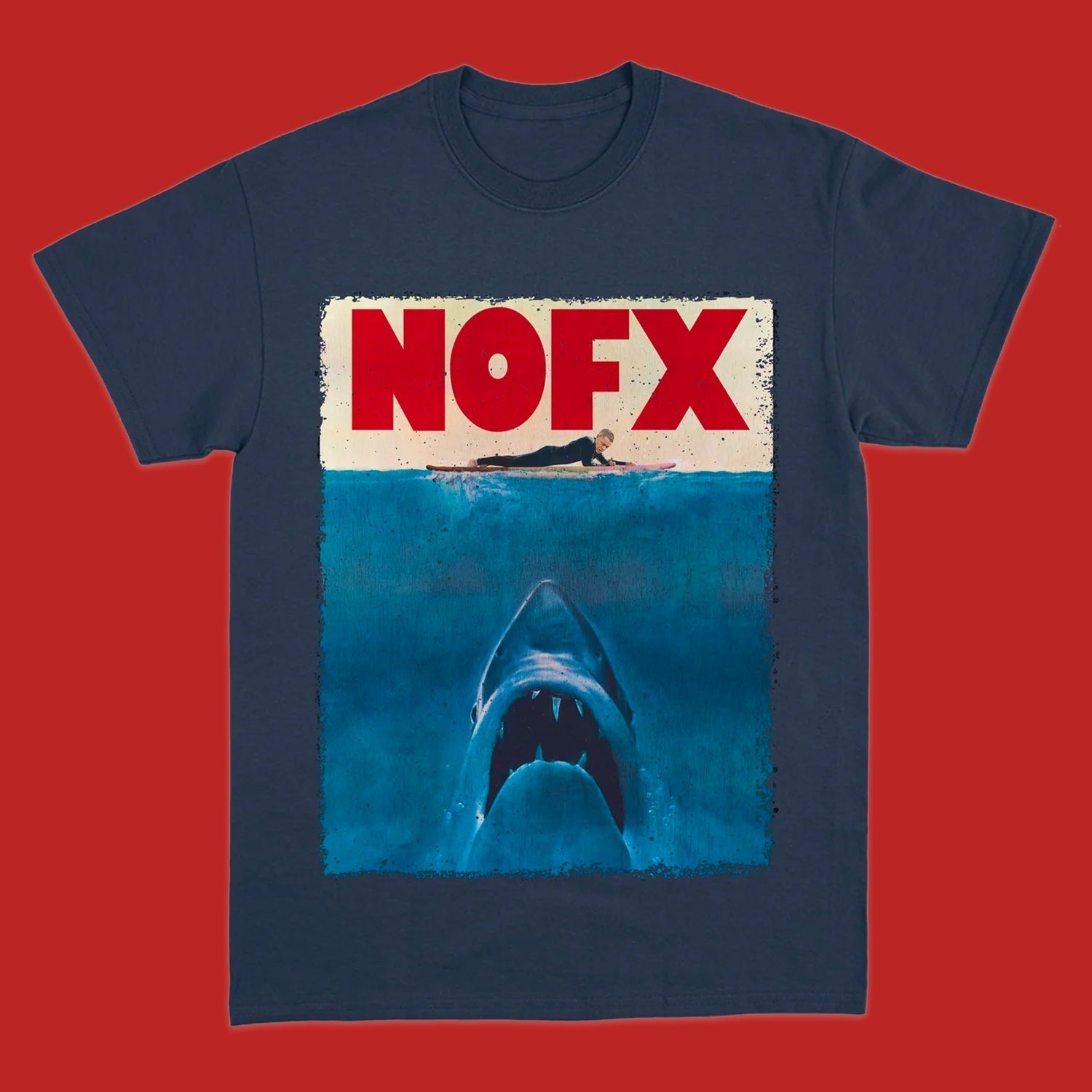 Surfer T-Shirt (Navy) Hoodie, Sweatshirt | CoreVibeTees.com (Image 1)