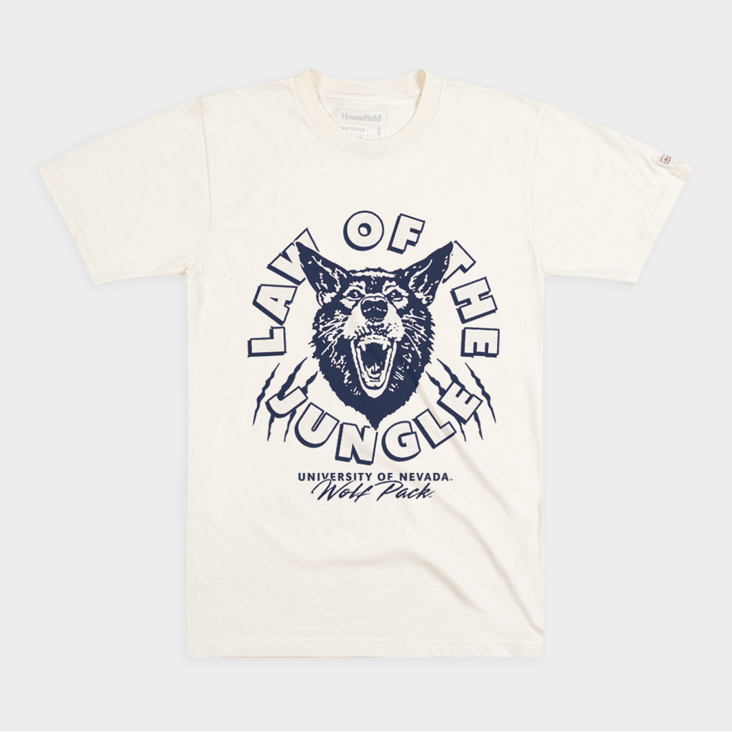 Nevada Wolf Pack "Law of the Jungle" Vintage Tee Style001 Hoodie, Sweatshirt | CoreVibeTees.com (Image 1)