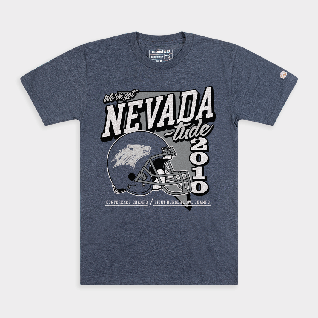 Nevada Wolf Pack Football "Nevada-Tude" 2010 Champs Tee Style001 Hoodie, Sweatshirt | CoreVibeTees.com (Image 1)
