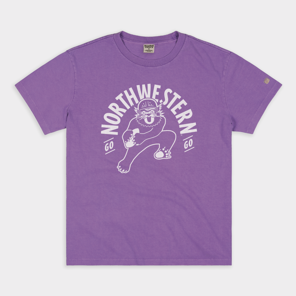 Go Northwestern Go Vintage Heavyweight Tee Hoodie, Sweatshirt | CoreVibeTees.com (Image 1)