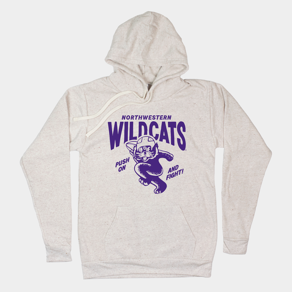 Vintage Northwestern Wildcats ‚ÄúPush On‚Äù Hoodie Style001 T-Shirts, Sweatshirt | CoreVibeTees.com