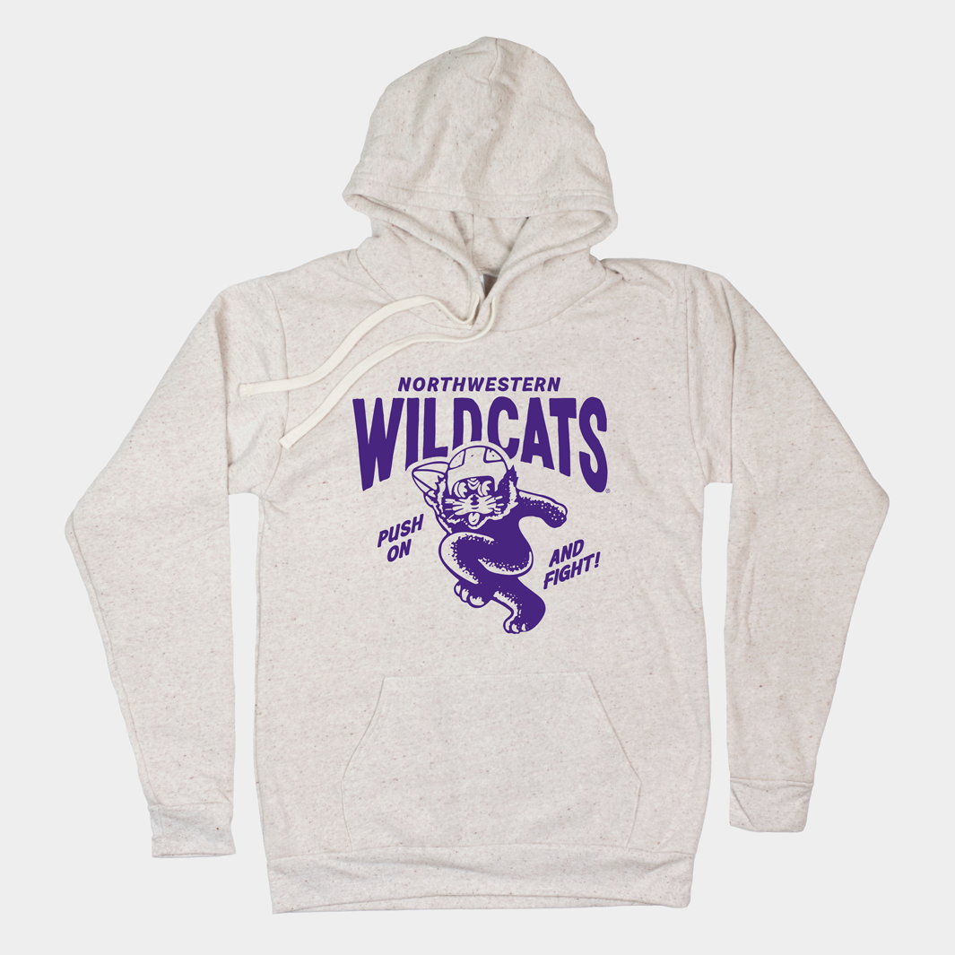 Vintage Northwestern Wildcats ‚ÄúPush On‚Äù Hoodie Style001 T-Shirts, Sweatshirt | CoreVibeTees.com