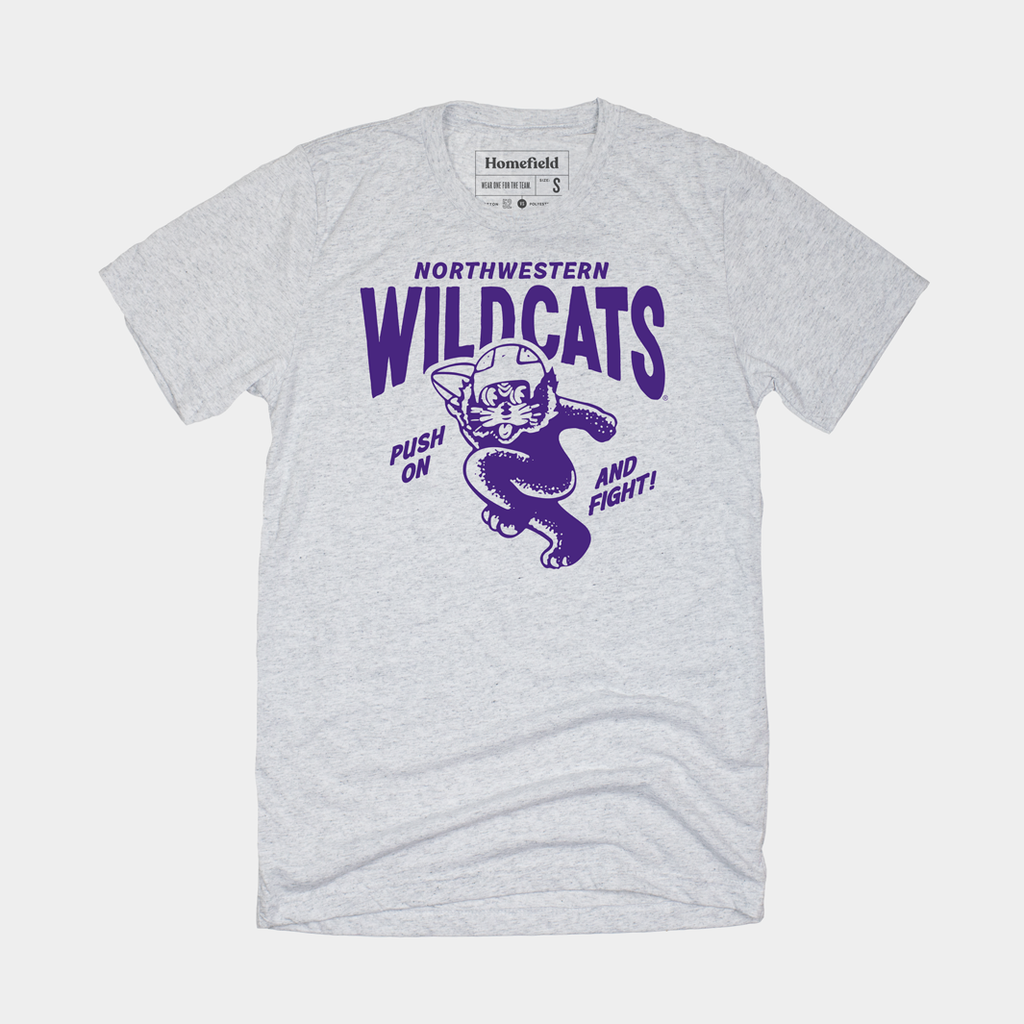 Vintage Northwestern Wildcats ‚ÄúPush On‚Äù Tee Style001 Hoodie, Sweatshirt | CoreVibeTees.com (Image 1)