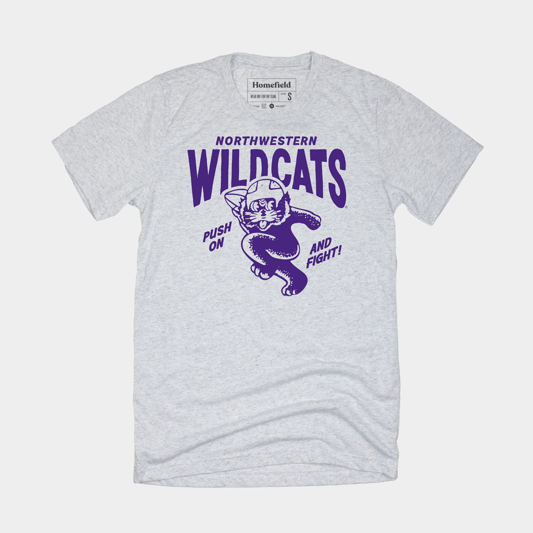 Vintage Northwestern Wildcats ‚ÄúPush On‚Äù Tee Style001 Hoodie, Sweatshirt | CoreVibeTees.com (Image 1)
