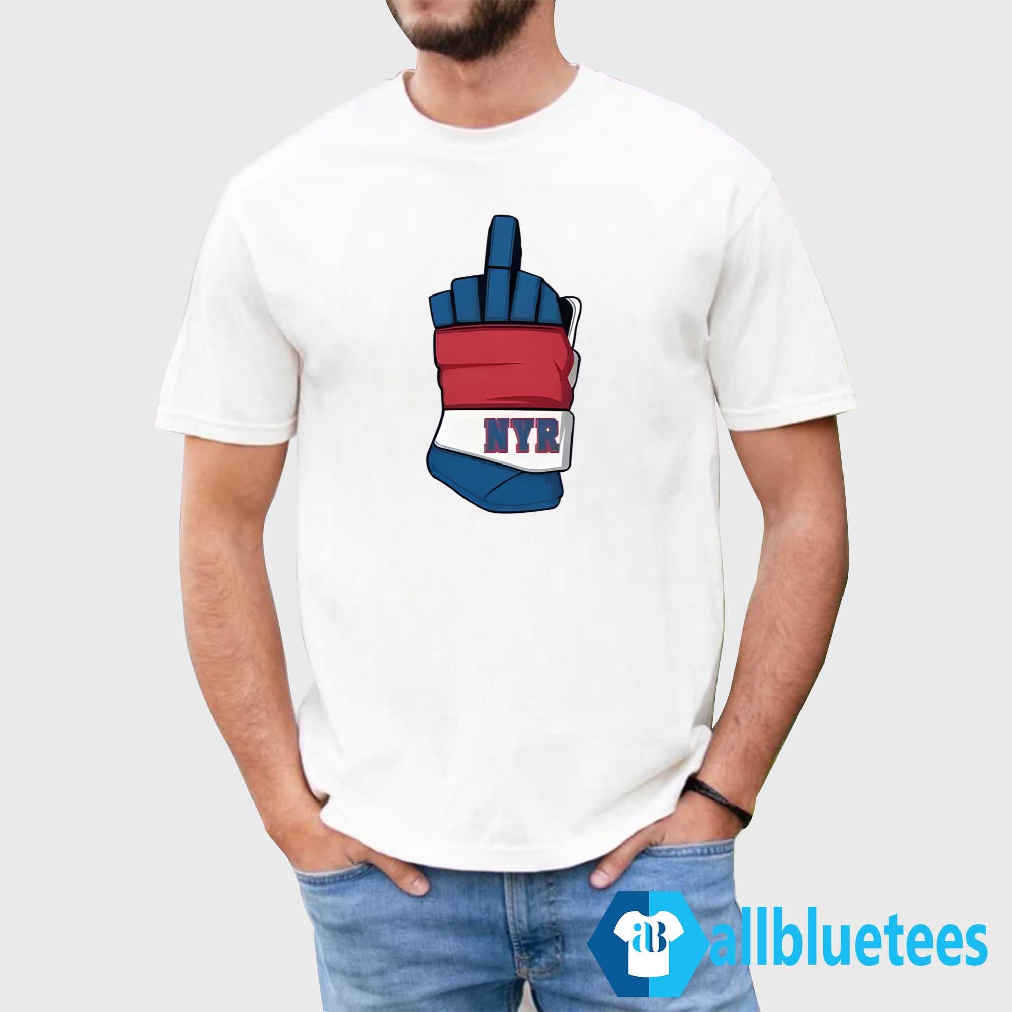NYR Middle Finger Hockey Glove Shirt