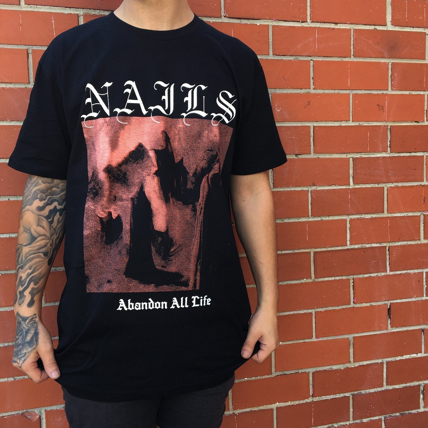 Abandon All Life T-Shirt (Black) Hoodie, Sweatshirt | CoreVibeTees.com (Image 2)