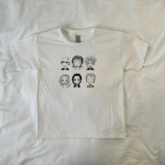 Nana Chibis Anime Baby Tee, Y2k Clothing, Pinterest ,Vintage, Streetwear, Trendy, Black Stones, Hachi Graphic Tee