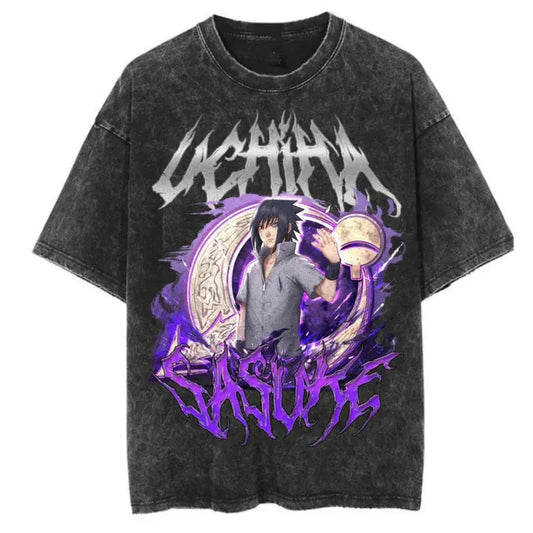 Naruto Sasuke Uchiha V1 Vintage Tee Unisex T-Shirt, Naruto T-Shirt, Anime T-Shirt, Sasuke T-shirt Full Color, For Men, For Women Sweatshirt, Hoodie, Comfort Colors
