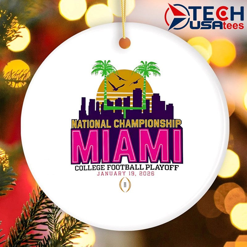 National Championship Miami 2025-2026 College Football Playoff skyline shirt
