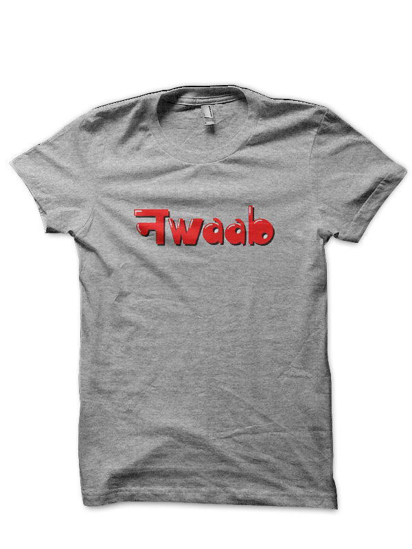 Nawab Hinglish Print Grey T-Shirt Hoodie, Sweatshirt | CoreVibeTees.com